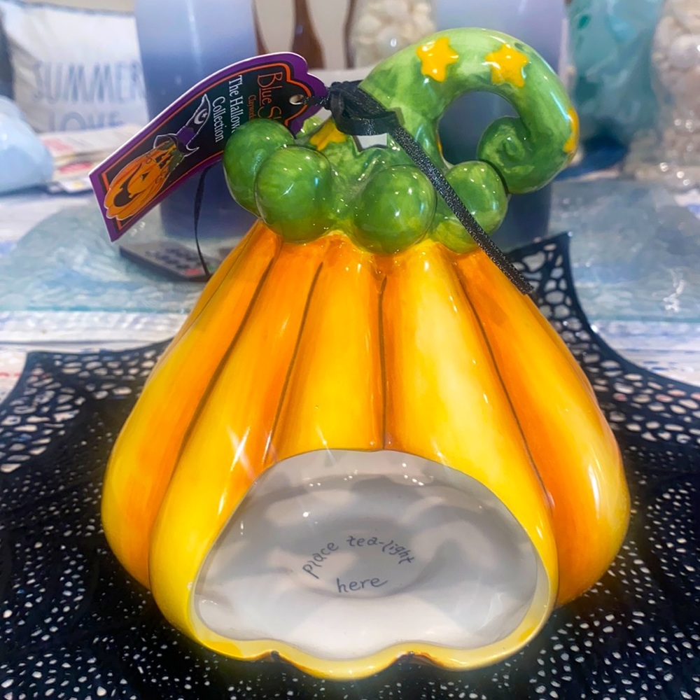 Blue Sky Clayworks Jack O Lantern Tea Light Holder - Picture 3 of 7
